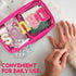 Hillban 2 Pcs Chenille Letter Medicine Bag, Preppy Clear Makeup Meds Travel Pouch Set, PVC Cosmetic Bag for School