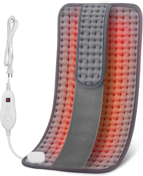 Comfier Heating Pad for Back, Heat Pad with 6 Heat Settings & Auto Shut Off, Heated Wrap with Strap for Mom or Dad
