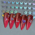 Silver Nail Art Stickers, Sun Moon Star Heart Line Flower Self-Adhesive 3D Nail Transfer Decals for Women