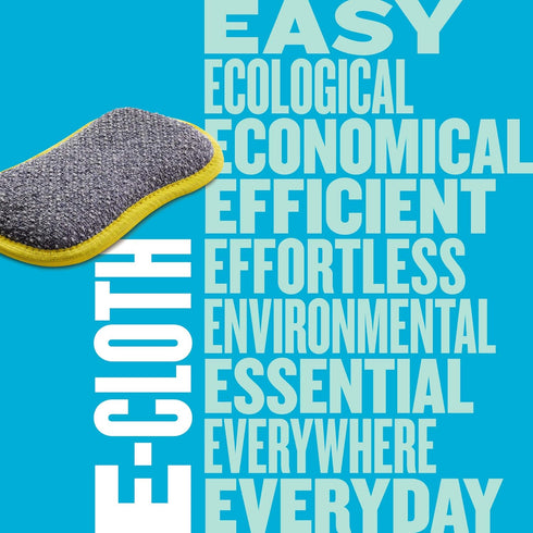 E-Cloth Washing Up Pad - Premium Microfiber Non-Scratch Kitchen Dish Scrubber Sponge, Yellow, 1 Pack