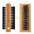 Wooden Cleaning Finger Nail Brush with Nylon Charcoal Bristles & Hanging Rope, Double-Sided for Scrubbing Fingernails
