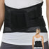 NeoTech Care Adjustable Double Pull Lumbar Brace/Lower Back Belt, Black, Size M