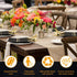 25 Set Plastic Silverware with Napkins, Wrapped Disposable Cutlery Set for Dinner Party Wedding, Black Gold