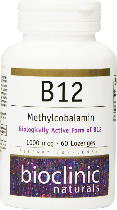 Bioclinic Naturals B12 Methylcobalamin 1000 mcg - 60 Lozenges