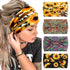 Huachi 4 Packs Boho Headbands for Women: Wide Sunflower Thick Elastic Hairbands for Sport Yoga