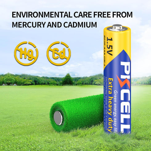 PKCELL AAA Batteries 3A R03P UM4 - 1.5V Carbon Zinc Single Use Batteries for LED Candles, Remote Controls (40-Count)
