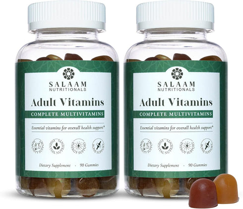 Salaam Nutritionals Adult Multivitamins, Vitamin Gummies for Women and Men, 90 Count, 2 Packs