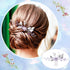 PAGOW 2PCS Leaf Hair Combs, Purple Rhinestone Hair Clips for Women, Girls, Bride, Bridesmaid