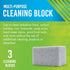 EarthStone Multi-Purpose Cleaning Block, For Kitchens, Bathrooms, Tools, and More, 3-Pack