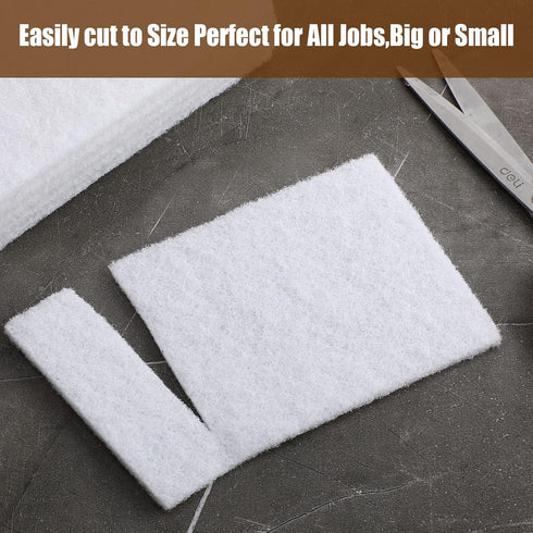 20 Pieces Non Scratch White Scrubbing Pad, Non Woven Scouring Sponge, Multi Surface Cleaning Pads (4 x 6 Pulgadas)