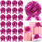 OULOVECO 24pcs Rose Pink Pull Bow for Gift Wrapping Basket Xmas Gift Bows