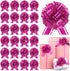 OULOVECO 24pcs Rose Pink Pull Bow for Gift Wrapping Basket Xmas Gift Bows