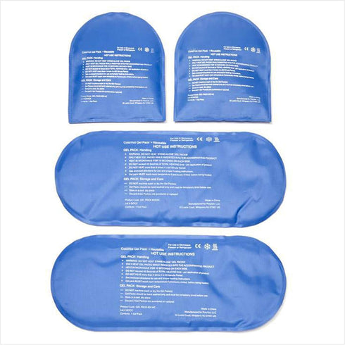 NatraCure Replacement Gel Packs for Cold Therapy Socks, 4-Piece Set, Reusable Compresses for Injuries