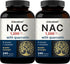 2 Pack NAC Supplement (N-Acetyl Cysteine) with Quercetin, 1,200mg Per Serving, 480 Capsules for Immune, Liver, & Lung