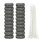 Shappy 20 Pieces Lint Traps for Washing Machine Drain Hose Filter - Stainless Steel Snare with Cable Ties