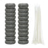 Shappy 20 Pieces Lint Traps for Washing Machine Drain Hose Filter - Stainless Steel Snare with Cable Ties