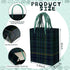YooNotee 24 Pcs Green Blue Tartan Plaid Gift Boxes Retro Tartan Wrapping Cardboard Paper Bags Scottish Holiday Party