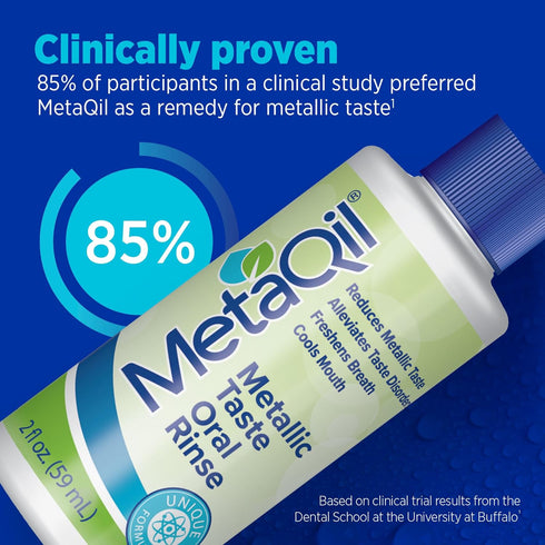 Oral Rinse for Metallic and Bitter Taste Disorders, Travel-Friendly Bottle, 1 Count