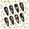 TOROKOM 120 PCS 3D Gold Rose Nail Art Charms - Romantic Flowers Nails Decorations Alloy Nail Charms for Girls Women DIY