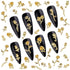 TOROKOM 120 PCS 3D Gold Rose Nail Art Charms - Romantic Flowers Nails Decorations Alloy Nail Charms for Girls Women DIY