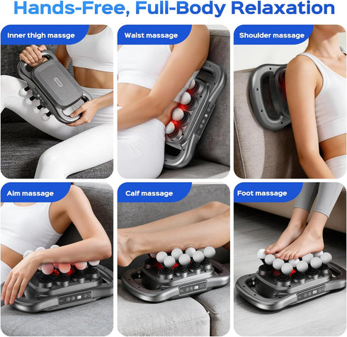 Rexyzen 16- Set, 2600mAh 9 Head Massage Gun Deep Tissue Percussion Massager, Quiet Electric Massage Tools with Styles
