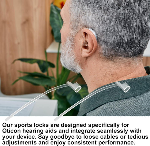 Sinbana 10pcs 85dB Sports Lock for Oticon Hearing Aids, Secure Retention Tail Fixing Lock Replacement for Oticon