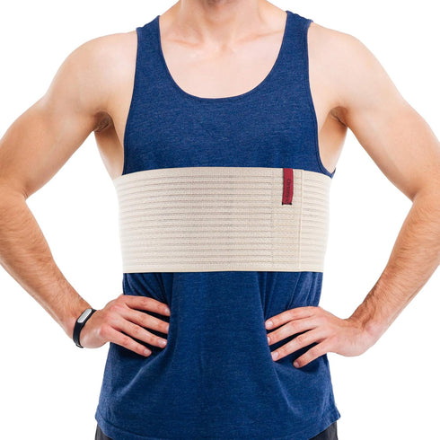 ORTONYX 6.25" Broken Rib Brace for Men and Women, Elastic Chest Wrap Compression Support Belt for Rehabilitation of