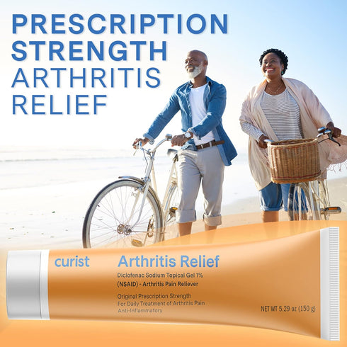 Curist Diclofenac Sodium Topical Gel 1 Percent 150g for Arthritis Pain - Joint Pain Relief for Hand/Foot Pain, Knee/Elbow Pain & Ankle Pain - 1% - 5.29oz