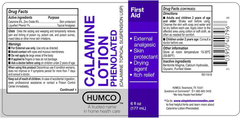 Humco 40796001 6 oz - Calamine Lotion, fl