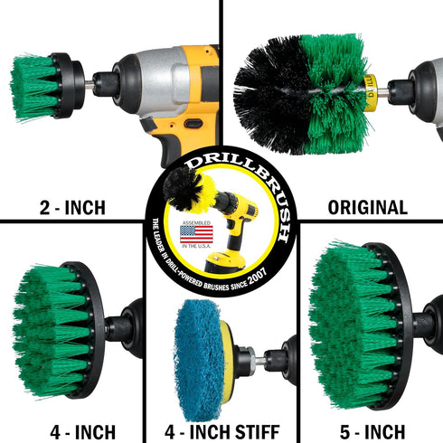 Kitchen - Drill Brush - Cleaning Supplies - Scrub Pads - Kitchen Accessories - Household Cleaner - Scouring Pad Kit