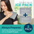 2 Pack Reusable Ice Packs for Injuries, Soft Gel Ice Pack with Velvet Fabric, Flexible Hot and Cold Set