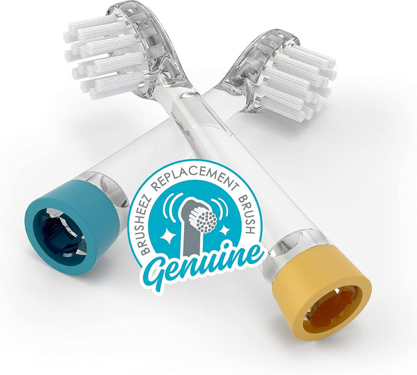Brusheez Little 2-Pack Replacement Brush Heads for Ages 1-3, Safe Electric Brush Heads for Sonic Toothbrush