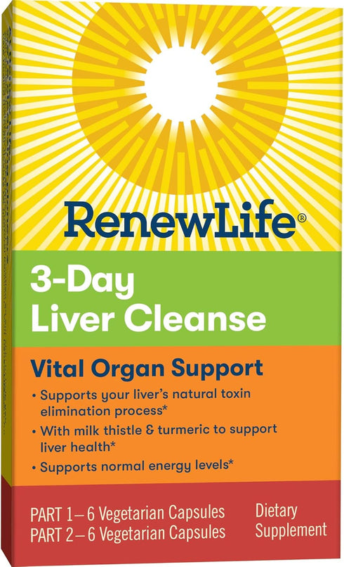 Renew Life Cleanse, Adult, 3-Day Liver Cleanse, Dietary Supplement, 2-Part Program