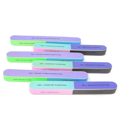 Honbay 6PCS Nail Art Tool Set - Nail File, Nail Buffer, Cosmetic Manicure, 7 Ways
