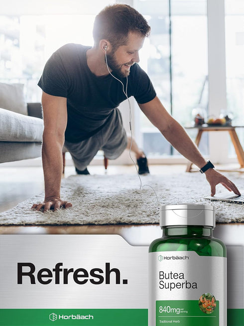 Horbaach Butea Superba Root 840mg | 90 Capsules | Male Performance | Non-GMO, Gluten Free