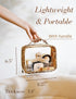 Clear Leopard Travel Makeup Bag Transparent Cosmetic Pouch Portable Toiletry Bags Two Compartments Cosmetic Bag with Handle Nylon and PVC Make up Organizer Cheetah