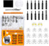 Upgraded All-in-One Magnetic Eyeglass Repair Kit, 12 Screwdriver Bits, Nose Pads, Screws, and Tweezer