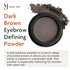 Marie-José Dark Brown Eyebrow Powder - Warm, Rich Chocolate Brown Makeup Powder, Compact Size 0.10oz