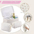 3 Pieces Cotton Quilted Makeup Bag Set, Aesthetic Travel Toiletry Bags, Cute Kawaii Pouch for Women