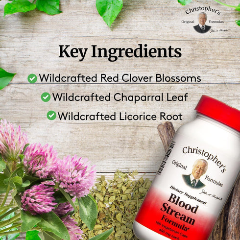 Dr. Christopher's Blood Stream Formula, Supplement for Blood Circulation and Vein Elasticity