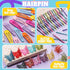 Teenitor Colorful Hair Accessories for Girls, Elastic Hair Ties Set with Clips and Glitter Bobby Pins