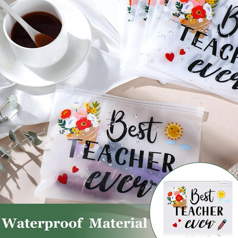 Cunno 60 Pcs Teacher Appreciation Gifts, Small Waterproof Makeup Pouch, Thank You Gifts for Best Teacher