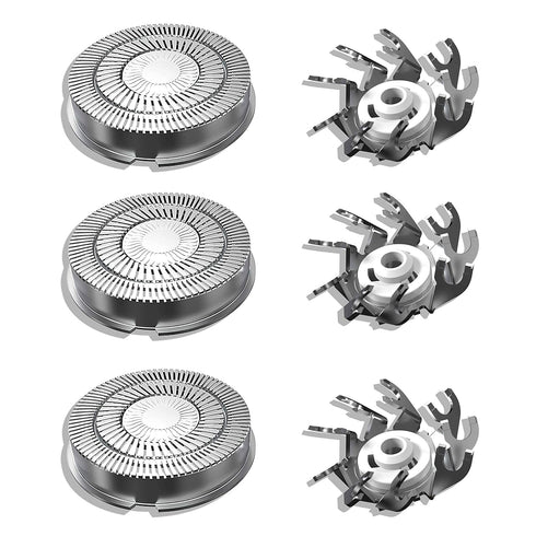 Replacement Heads for Electric Shavers, Waterproof Replacement Blades for Men's Shaver, 3-Pack