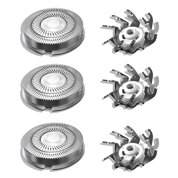Replacement Heads for Electric Shavers, Waterproof Replacement Blades for Men's Shaver, 3-Pack