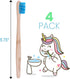 Lingito Natural Bamboo Toothbrushes - BPA Free Soft Bristles, Nature-Friendly, Organic & Vegan Toothbrush Pack