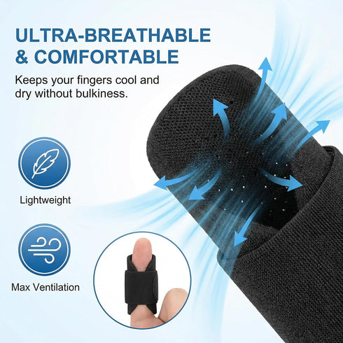 Hipifans 10Pcs/Set Adjustable Finger Splint for Trigger Finger, Arthritis & Mallet Finger Support, Breathable Finger