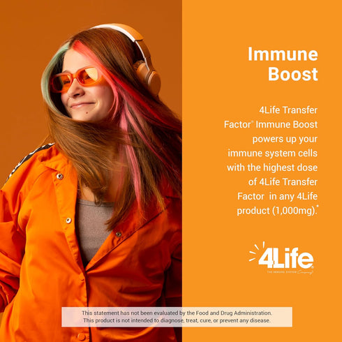4Life Immune Boost - Immune Defense Transfer Factor, Zinc, and Vitamin C - 5 Powder Packs