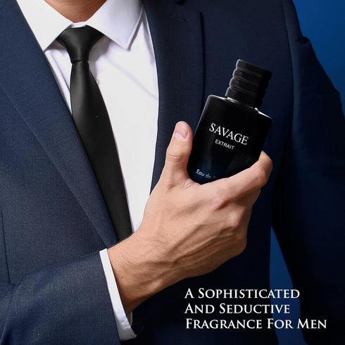 Savage Extrait Eau De Parfum for Men - 100ml Cologne with Grapefruit, Lavender & Rich Wood Notes
