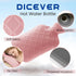 Hot Water Bottle with Soft Cover, 2L Hot Water Bag for Hot and Cold Therapies, Pain Relief for Sore Muscles, Pink