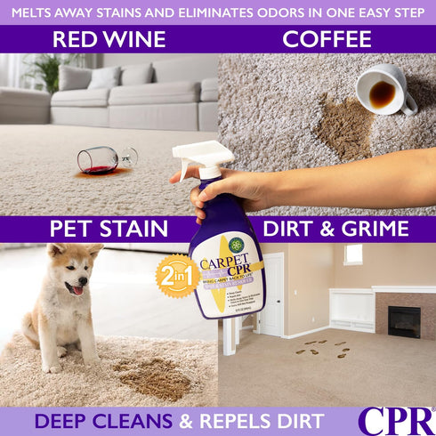 | 2-in-1 Spot & Stain Remover (32oz) | Eliminates Stains & Odors On Carpet, Rugs, & Car Mats In Seconds
